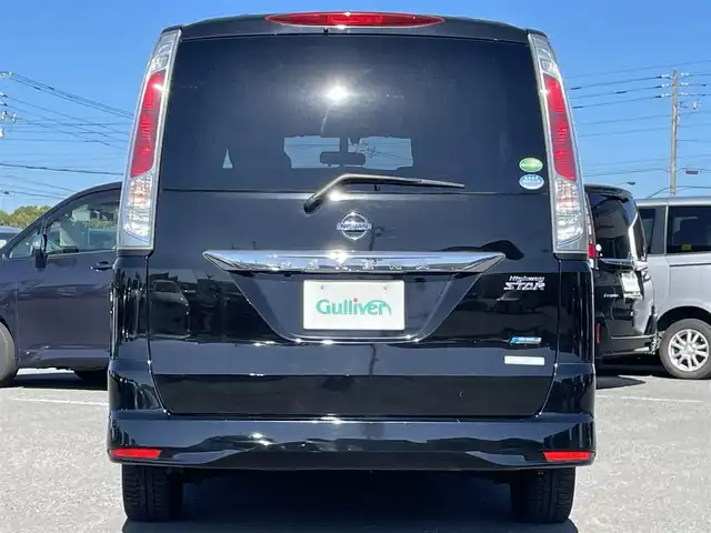 日産 セレナ ハイウェイスター Vセレクション 道央・札幌 2013(平25)年 7.1万km スーパーブラック ４WD/純正ディーラーOPナビ/CD/DVD/SD/フルセグ/横滑り防止装置/クルーズコントロール/バックカメラ/ETC/アイドリングストップ/ECOMODE/両側パワースライドドア/プッシュスタート/スマートキー/LEDヘッドライト/オートライト/フォグランプ/電動格納ミラー/ウィンカーミラー/純正フロアマット/ドアバイザー