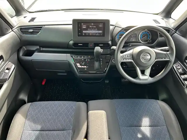 日産 ルークス ハイウェイスター X 静岡県 2021(令3)年 2.3万km チタニウムグレーメタリック 純正SDナビ（BT接続）/全方位カメラ/純正アルミホイール/純正フロアマット/LEDヘッドライト/エンジンスタートボタン/パワーステアリング/パワーウィンドウ/アイドリングストップ/スマートキー/AAC/USB入力端子/布系シート/ベンチシート/片側パワースライドドア/ABS/横滑り防止装置/前後コーナーセンサー/W+サイドエアバッグ/衝突軽減システム