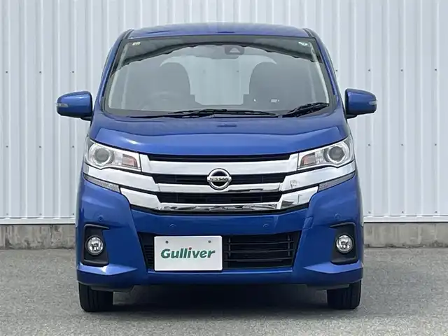日産 デイズ ハイウェイスターX 福岡県 2018(平30)年 6.2万km オーシャンブルーP 純正ナビ（ＭＭ３１８Ｄ－Ｗ）/フルセグTV/CD/DVD/SD/AUX/FM/AM/全周囲カメラ/エマージェンシーブレーキ/LDW/アイドリングストップ/ＨＩＤヘッドライト/フォグランプ/オートハイビーム/ＥＴＣ/純正１４ＡＷ
