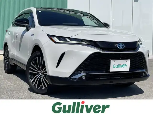 トヨタ ハリアー ＰＨＥＶ Z 福岡県 2023(令5)年 1.6万km プラチナホワイトパールマイカ ワンオーナー/4WD/トヨタセーフティセンス/調光パノラマルーフ/JBLナビ/（BLUETOOTH/フルセグ)/JBLプレミアムサウンドシステム/アラウンドビューモニター/バックカメラ/フロントカメラ/サイドカメラ/電動リアゲート/レーダークルーズコントロール/LEDヘッドライト/オートライト/オートマチックハイビーム/レザーシート/全席シートヒーター/DN席エアシート/DN席パワーシート/シートメモリー/チルトステアリング/ステアリングヒーター/純正19インチAW/HUD/TVキャンセラー/デジタルインナーミラー/ウィンカーミラー/横滑り防止装置/コーナーセンサー/レーンキープアシスト/盗難防止装置/BSM/スマートキー/ETC2.0/保証書/取扱説明書