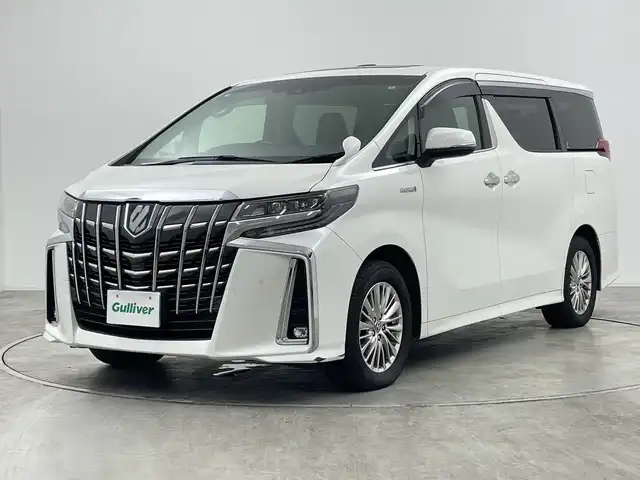 トヨタ アルファードハイブリット SR Cパッケージ 群馬県 2021(令3)年 4.8万km ホワイトパールクリスタルシャイン 純正９型ナビ　純正１２．１型ナビ　ツインムーンルーフ　ブラインドスポットモニター　デジタルインナーミラー　アダプティブクルーズコントロール　パワーバックドア　シートベンチレーション　ＥＴＣ　禁煙車