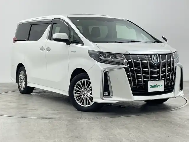 トヨタ アルファードハイブリット SR Cパッケージ 群馬県 2021(令3)年 4.8万km ホワイトパールクリスタルシャイン 純正９型ナビ　純正１２．１型ナビ　ツインムーンルーフ　ブラインドスポットモニター　デジタルインナーミラー　アダプティブクルーズコントロール　パワーバックドア　シートベンチレーション　ＥＴＣ　禁煙車
