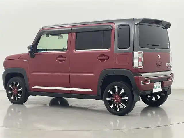 スズキ ハスラー HYBRID X ターボ 熊本県 2020(令2)年 7.1万km フェニックスレッドパール/ガンメタリック2トーンルーフ 禁煙車　/純正9インチナビ（ＣＤ・ＤＶＤ・フルセグ・ＢＴ・ＵＳＢ）/全周囲カメラ　/社外前方ドライブレコーダー　/後ろのみコーナーセンサー　/前席シートヒーター　/レーダークルーズコントロール　/衝突軽減ブレーキ/レーンキープアシスト/横滑り防止/アイドリングストップ/レーダー探知機/純正フロアマット/社外１５インチAW/オートライト/オートマチックハイビーム/LEDヘッドライト/フォグライト/スマートキー/プッシュスタート