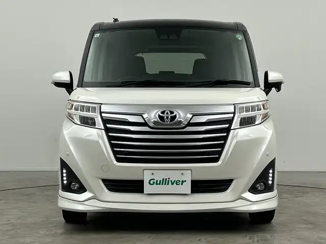 トヨタ ルーミー カスタムG 三重県 2019(平31)年 4.7万km ブラックマイカメタリック/パールホワイト2トーン 禁煙車/純正7型ナビ/　AM/FM/USB/フルセグTV/バックカメラ/クルコン/両側パワースライドドア/衝突軽減ブレーキシステム/アイドリングストップ/オートハイビーム/前後コーナーセンサー/純正アルミホイール/純正フロアマット/ステアリングスイッチ/ドアバイザー/スマートキー/LEDヘッドライト