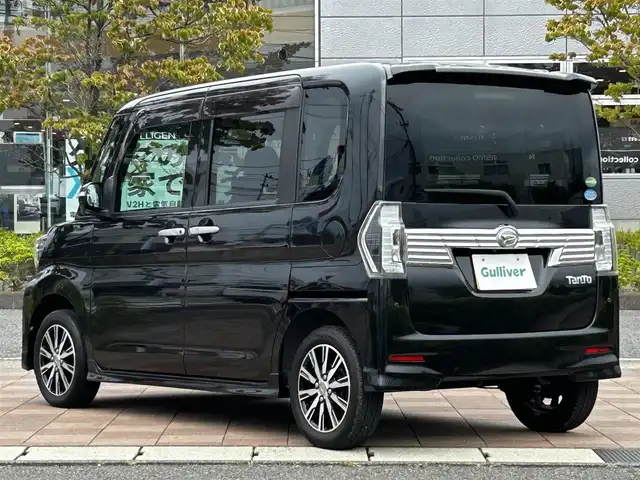 ダイハツ タント カスタム X トップED SA Ⅲ 福島県 2017(平29)年 3.5万km ブラックマイカメタリック 純正SDナビ/(CD/DVD/BT/フルセグ）/バックカメラ/片側パワースライドドア/衝突被害軽減システム/横滑り防止装置/ETC/LEDヘッドライト/フォグランプ/ウィンカーミラー/電動格納ミラー/純正14インチAW/シートヒーター/シートリフター/プッシュスタート/スマートキー/フロアマット/ドアバイザー