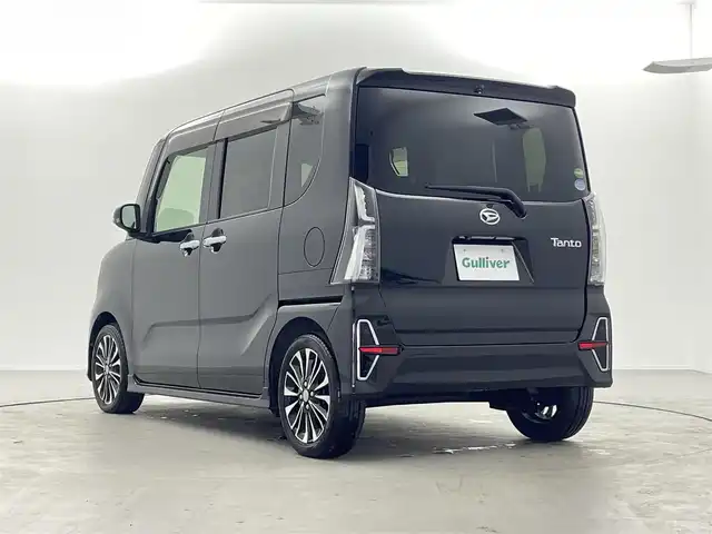 ダイハツ タント カスタム RS 福井県 2020(令2)年 5.7万km ブラックマイカメタリック 純正メモリナビ/CD/DVD/BT/フルセグ/バックカメラ/両側パワースライドドア/シートヒーター/アイドリングストップ/衝突被害軽減システム/横滑り防止装置/コーナーセンサー/スマートキー/プッシュスタート/オートライト/ＬＥＤライト/フォグランプ