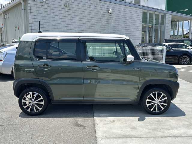 スズキ ハスラー Jスタイル 山梨県 2015(平27)年 5.9万km クールカーキパールメタリック/ホワイト2トーンルーフ 社外8インチメモリナビ/BT/TV/CD/DVD/バックカメラ/前席シートヒーター/アイドリングストップ/レーダーブレーキサポート/ETC/ステアリングリモコン/スマートキー/社外アルミホイール/ドライブレコーダー/純正フロアマット/ベンチシート/オートライト