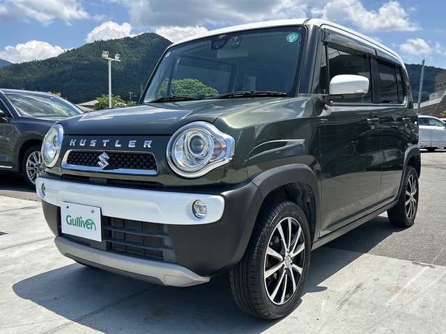 スズキ ハスラー Jスタイル 山梨県 2015(平27)年 5.9万km クールカーキパールメタリック/ホワイト2トーンルーフ 社外8インチメモリナビ/BT/TV/CD/DVD/バックカメラ/前席シートヒーター/アイドリングストップ/レーダーブレーキサポート/ETC/ステアリングリモコン/スマートキー/社外アルミホイール/ドライブレコーダー/純正フロアマット/ベンチシート/オートライト