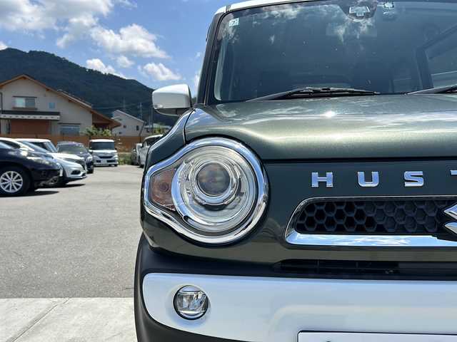 スズキ ハスラー Jスタイル 山梨県 2015(平27)年 5.9万km クールカーキパールメタリック/ホワイト2トーンルーフ 社外8インチメモリナビ/BT/TV/CD/DVD/バックカメラ/前席シートヒーター/アイドリングストップ/レーダーブレーキサポート/ETC/ステアリングリモコン/スマートキー/社外アルミホイール/ドライブレコーダー/純正フロアマット/ベンチシート/オートライト
