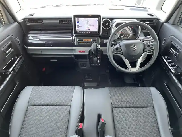 スズキ スペーシア カスタム HYBRID XS ターボ 佐賀県 2023(令5)年 1.2万km ブルーイッシュブラックパール3 純正８型ナビ/フルセグTV/全周囲カメラ/レーダークルーズコントロール/両側パワースライドドア/ヘッドアップディスプレイ/セーフティーサポート/・車線逸脱警報機能/・ふらつき警報機能/・急ブレーキ時シグナル/・デュアルセンサーブレーキサポート/USBポート/ビルトインETC/パドルシフト/プッシュスタート/スマートキー/純正LEDヘッドライト/純正15インチアルミ/純正フロアマット