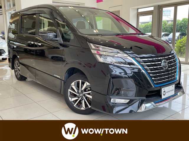 日産 セレナ e－パワー ハイウェイスター V 埼玉県 2020(令2)年 4.7万km ダイヤモンドブラック エマージェンシーブレーキ /純正フリップダウンモニター /純正9インチメモリナビ/　　CD/DVD/BT/フルセグ /アラウンドビューモニター /両側パワースライドドア /LED /シートヒーター /純正16インチアルミ/ブラインドスポットモニター/ステアリングヒーター /インテリミラー/電子パーキング/純正ETC