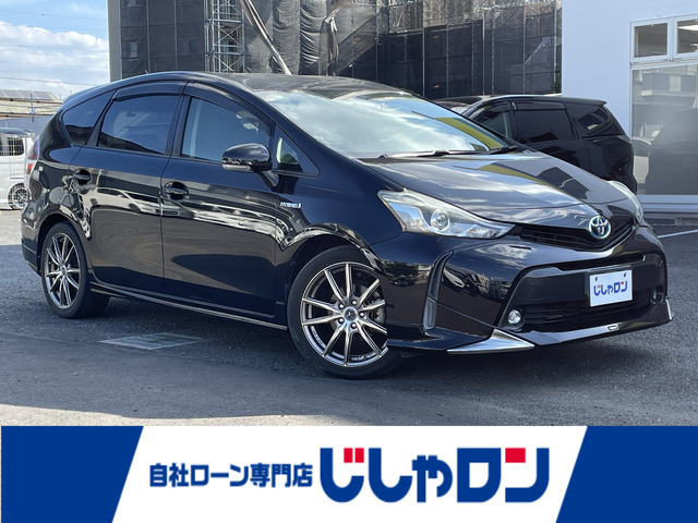 トヨタ プリウス α S 埼玉県 2014(平26)年 13.3万km アティチュードブラックマイカ (株)IDOMが運営する【じしゃロン川越店】の自社ローン専用車両になりますこちらは現金またはオートローンご利用時の価格です。自社ローンご希望の方は別途その旨お申付け下さい/プッシュスタート/社外ナビ/　・CD/DVD/　・フルセグTV/　・AM/FM/　・Bluetooth/　・iPod/ETC/前後ドライブレコーダー/バックカメラ/レザー調シートカバー/純正フロアマット/社外アルミW/電動格納ミラー/ドアバイザー/取扱説明書/保証書