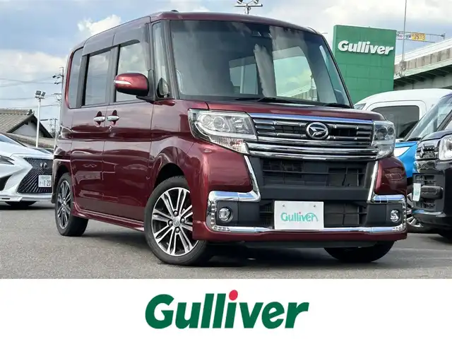 ダイハツ タント カスタム RS トップED SA Ⅲ 愛知県 2017(平29)年 2万km ファイアークォーツレッドM 純正フロアマット/サイドバイザー/両側パワースライドドア/純正SDナビ/FM/AM/Disc/フルセグTV/SD/BT/USB/HDMI/バックカメラ/衝突被害軽減ブレーキ/レーンキープアシスト/クリアランスソナー/15インチ純正AW/純正ドラレコ/社外ETC/アイドリングストップ/LEDヘッドライト/オートライト/オートハイビーム/フォグランプ/ベンチシート/運転席シートヒーター/ハーフレザーシート/取扱説明書/スマートキー/スペアキー