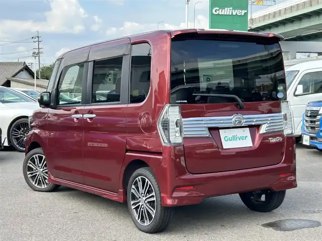 ダイハツ タント カスタム RS トップED SA Ⅲ 愛知県 2017(平29)年 2万km ファイアークォーツレッドM 純正フロアマット/サイドバイザー/両側パワースライドドア/純正SDナビ/FM/AM/Disc/フルセグTV/SD/BT/USB/HDMI/バックカメラ/衝突被害軽減ブレーキ/レーンキープアシスト/クリアランスソナー/15インチ純正AW/純正ドラレコ/社外ETC/アイドリングストップ/LEDヘッドライト/オートライト/オートハイビーム/フォグランプ/ベンチシート/運転席シートヒーター/ハーフレザーシート/取扱説明書/スマートキー/スペアキー