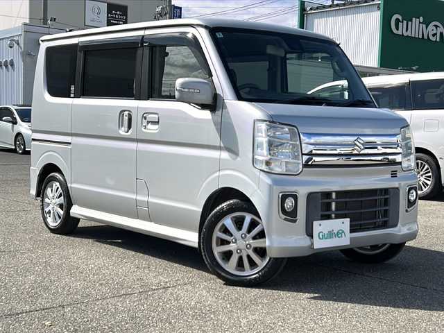 スズキ エブリィ ワゴン PZターボ スペシャル 秋田県 2018(平30)年 5.6万km シルキーシルバーメタリック 社外メモリナビ/社外BT、CD、DVD、フルセグTV/バックカメラ/純正14インチAW/ETC/スペアキー/４WD/保証書、取説