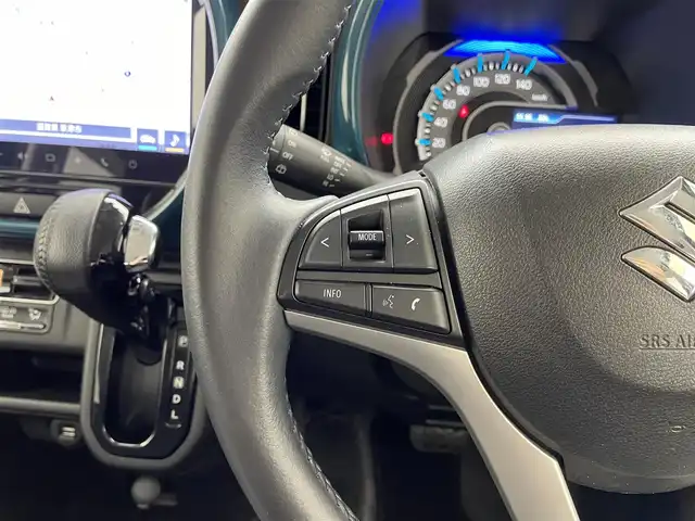 スズキ ハスラー HYBRID X 滋賀県 2020(令2)年 3.7万km デニムブルー ガンメタリック 2トーン 純正メモリーナビ/フルセグTV/LEDライト/革巻きステアリング/純正１５AW/シートヒーター/ウィンカーミラー/レーンキープアシスト/横滑り防止/レーダーブレーキサポート/フォグライト/スマートキー/プッシュスタート