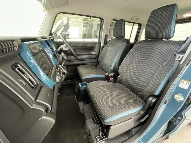 スズキ ハスラー HYBRID X 滋賀県 2020(令2)年 3.7万km デニムブルー ガンメタリック 2トーン 純正メモリーナビ/フルセグTV/LEDライト/革巻きステアリング/純正１５AW/シートヒーター/ウィンカーミラー/レーンキープアシスト/横滑り防止/レーダーブレーキサポート/フォグライト/スマートキー/プッシュスタート