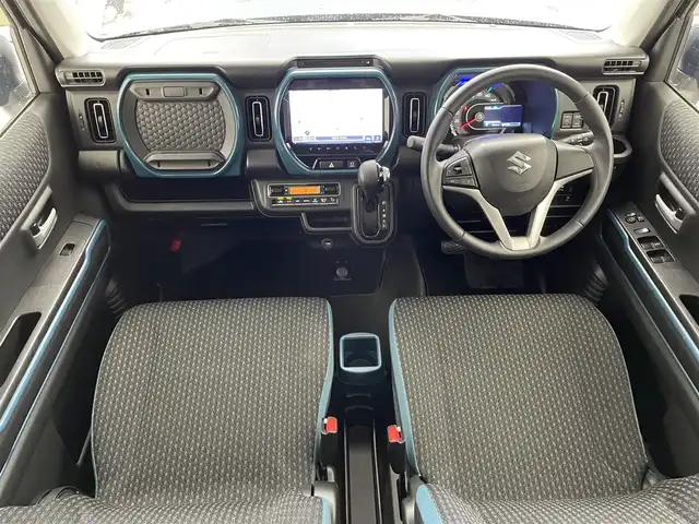 スズキ ハスラー HYBRID X 滋賀県 2020(令2)年 3.7万km デニムブルー ガンメタリック 2トーン 純正メモリーナビ/フルセグTV/LEDライト/革巻きステアリング/純正１５AW/シートヒーター/ウィンカーミラー/レーンキープアシスト/横滑り防止/レーダーブレーキサポート/フォグライト/スマートキー/プッシュスタート