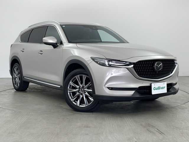 マツダ ＣＸ－８ XD Lパッケージ 兵庫県 2021(令3)年 5.9万km プラチナクォーツメタリック 純正10.25インチナビ/全方位カメラ/後席フリップダウンモニター/レーダークルーズコントロール/ブラインドスポットモニター/ステアリングヒーター/前席シートヒーター/ETC/スマートキー