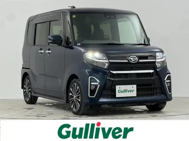 ダイハツ タント カスタム RS セレクション 熊本県 2020(令2)年 2.5万km レーザーブルークリスタルシャイン 純正9インチナビ（CD/DVD/BT/フルセグ）/バックカメラ/ドライブレコーダー/ETC/レーダークルーズコントロール/レーンキープアシスト/取扱説明書/スマートキー/スペアキー１本/USB入力端子/両側パワースライドドア/ハーフレザーシート/D席N席シートヒーター/純正アルミホイール/純正フロアマット/パワーウィンドウ/パワーステアリング/エンジンスタートボタン/アイドリングストップ/オートエアコン/ベンチシート/横滑り防止装置/コーナーセンサー前後/盗難防止装置/オートライト/オートマチックハイビーム/LEDヘッドライト/W+サイドエアバッグ/カーテンエアバック/衝突軽減システム