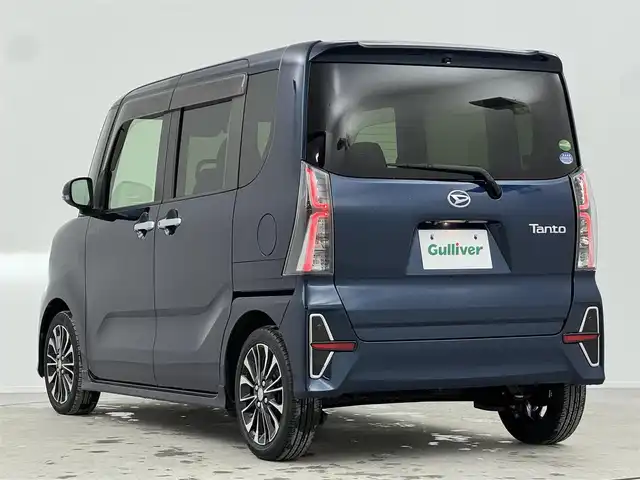 ダイハツ タント カスタム RS セレクション 熊本県 2020(令2)年 2.5万km レーザーブルークリスタルシャイン 純正9インチナビ（CD/DVD/BT/フルセグ）/バックカメラ/ドライブレコーダー/ETC/レーダークルーズコントロール/レーンキープアシスト/取扱説明書/スマートキー/スペアキー１本/USB入力端子/両側パワースライドドア/ハーフレザーシート/D席N席シートヒーター/純正アルミホイール/純正フロアマット/パワーウィンドウ/パワーステアリング/エンジンスタートボタン/アイドリングストップ/オートエアコン/ベンチシート/横滑り防止装置/コーナーセンサー前後/盗難防止装置/オートライト/オートマチックハイビーム/LEDヘッドライト/W+サイドエアバッグ/カーテンエアバック/衝突軽減システム