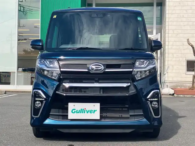 ダイハツ タント カスタム RS セレクション 静岡県 2020(令2)年 2.5万km レーザーブルークリスタルシャイン 純正9インチナビ（CD/DVD/BT/フルセグ）/バックカメラ/ドライブレコーダー/ETC/レーダークルーズコントロール/レーンキープアシスト/取扱説明書/スマートキー/スペアキー１本/USB入力端子/両側パワースライドドア/ハーフレザーシート/D席N席シートヒーター/純正アルミホイール/純正フロアマット/パワーウィンドウ/パワーステアリング/エンジンスタートボタン/アイドリングストップ/オートエアコン/ベンチシート/横滑り防止装置/コーナーセンサー前後/盗難防止装置/オートライト/オートマチックハイビーム/LEDヘッドライト/W+サイドエアバッグ/カーテンエアバック/衝突軽減システム