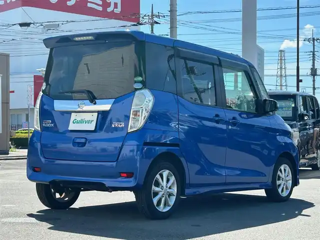 日産 デイズ ルークス ハイウェイスターX 神奈川県 2018(平30)年 2.6万km オーシャンブルーP 社外ＳＤナビ（Ｂｌｕｅｔｏｏｔｈ、ＣＤ、ＤＶＤ）/全方位カメラ/ドラレコ前後/スペアキー１本/プッシュスタート/純正アルミ/純正フロアマット/スマートキー/片側パワスラ/ベンチシート/オートライト/アイドリングストップ/横滑り防止装置/オートマチックハイビーム/ダブルエアバック/衝突軽減システム/キセノンヘッドライト