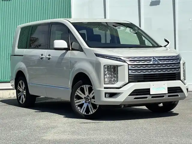 三菱 デリカＤ：５ G パワーパッケージ 福岡県 2021(令3)年 3.6万km ウォームホワイトパール クルーズコントロール/両側パワースライドドア/左側オートステップ/純正アルパインナビ/バックカメラ/フルセグTV/Bluetoothオーディオ/ETC/運転席パワーシート/純正フロアマット/純正アルミホイール/LEDヘッドライト