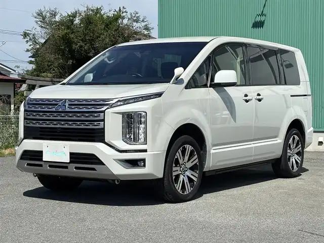三菱 デリカＤ：５ G パワーパッケージ 福岡県 2021(令3)年 3.6万km ウォームホワイトパール クルーズコントロール/両側パワースライドドア/左側オートステップ/純正アルパインナビ/バックカメラ/フルセグTV/Bluetoothオーディオ/ETC/運転席パワーシート/純正フロアマット/純正アルミホイール/LEDヘッドライト