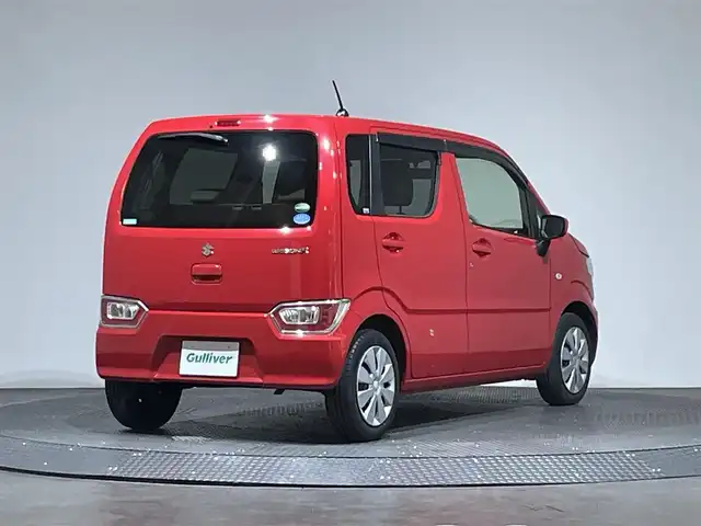スズキ ワゴンＲ FA 愛媛県 2019(令1)年 1.3万km ピュアレッド ・社外ナビ（ワンセグＴＶ・ＦＭＡＭ・ＢＴ・ＡＵＸ・ＣＤ・ｉｐｏｄ接続）/・ＥＴＣ　/・横滑り防止　/・ハンズフリー　/・シガーソケット