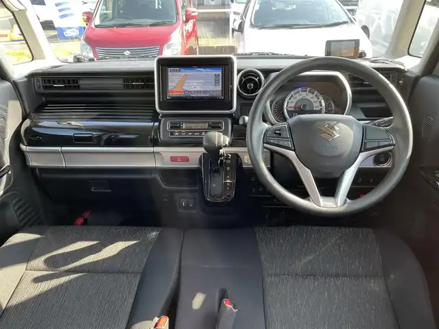 スズキ スペーシア カスタム HYBRID GS 愛知県 2019(平31)年 9.6万km ピュアホワイトP (株)IDOMが運営する【じしゃロン名古屋鳴海店】の自社ローン専用車両になりますこちらは現金またはオートローンご利用時の価格です。自社ローンご希望の方は別途その旨お申付け下さい/プッシュスタート/社外ナビ・地デジTV/　（CD/DVD/BT）/左側パワースライドドア/ETC/LEDライト