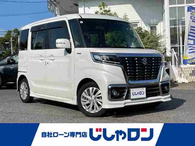 スズキ スペーシア カスタム HYBRID GS 愛知県 2019(平31)年 9.6万km ピュアホワイトP (株)IDOMが運営する【じしゃロン名古屋鳴海店】の自社ローン専用車両になりますこちらは現金またはオートローンご利用時の価格です。自社ローンご希望の方は別途その旨お申付け下さい/プッシュスタート/社外ナビ・地デジTV/　（CD/DVD/BT）/左側パワースライドドア/ETC/LEDライト