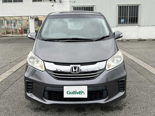 ホンダ フリード G ジャストセレクション 富山県 2014(平26)年 7.5万km モダンスティールM スマートキー/３列シート/社外ナビ（VIE-X05）/フルセグTV/DVD再生/Bluetooth/ビルトインETC/バックカメラ/純正フロアマット/ドアバイザー/横滑り防止装置/取扱説明書