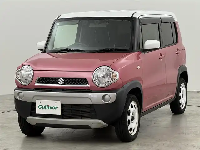 スズキ ハスラー G 福岡県 2019(令1)年 4.4万km チアフルピンクメタリック/ホワイト2トーンルーフ 純正８型ナビ／フルセグＴＶ　/ＥＴＣ　/前方ドライブレコーダー　/デュアルカメラブレーキサポート　/衝突軽減ブレーキ　/レーンキープ　/アイドリングストップ　/シートヒーター　/プッシュスタート　/電動格納式ドアミラー