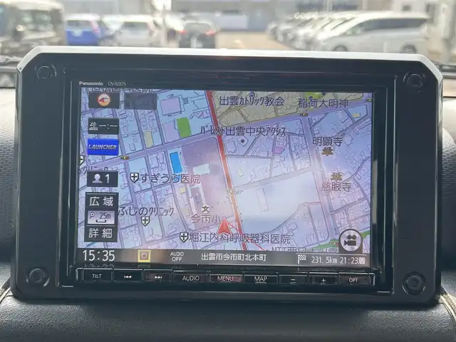 スズキ ジムニー XC 島根県 2022(令4)年 3.5万km シフォンアイボリーM 純正８インチエントリーナビ(パナソニック)　/フルセグTV　/ＤＶＤ再生　/Ｂｌｕｅｔｏｏｔｈ　/バックカメラ　/ビルトインＥＴＣ　/前席シートヒーター　/クルーズコントロール/ダウンヒルアシストコントロール　/衝突軽減ブレーキ　/レーンアシスト　/スマートキー/プッシュスタート/純正LEDヘッドライト　/純正フロアマット