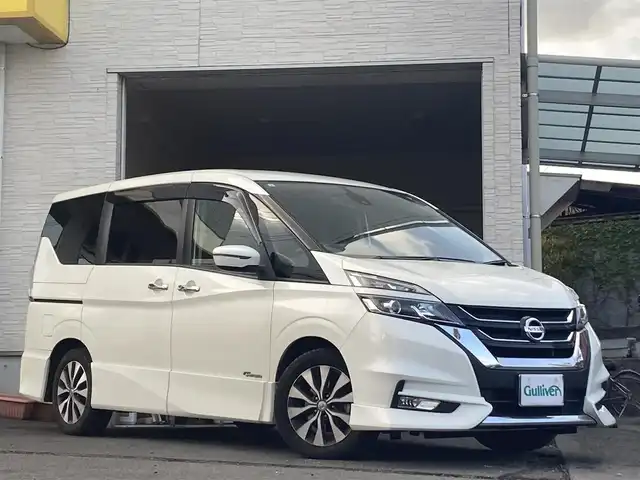 日産 セレナ ハイウェイスター Vセレクション 大分県 2017(平29)年 6.9万km ブリリアントホワイトパール 両側パワースライドドア /純正16インチアルミホイール/純正フロアマット/純正LEDヘッドライト/純正ナビ/フルセグTV/Bluetooth/オートライト/横滑り防止装置/衝突被害軽減ブレーキ/バックカメラ/クルーズコントロール/スマートキー/5月3日から5月7日までお休みの為、書類発送及び車両搬出は5月8日以降になります。