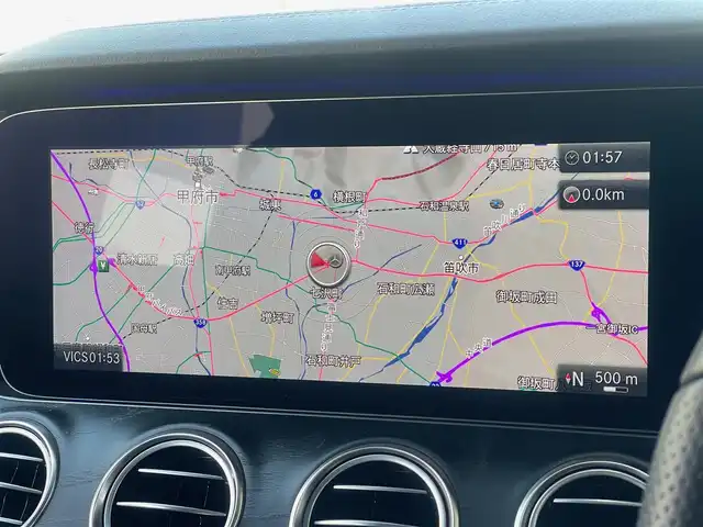 メルセデス・ベンツ Ｅ２２０ｄ アバンギャルド スポーツ 山梨県 2018(平30)年 3.5万km ダイヤモンドホワイト 黒半革/フロントリップ/リアディフューザー/純正HDDナビ/フルセグTV/全周囲カメラ/前席シートヒーター/ACC/レーンキープアシスト/ブラインドスポットアシスト/衝突軽減ブレーキ/アンビエントライト/純正19インチAW/インテリジェントライト/LEDヘッドライト/オートハイビーム