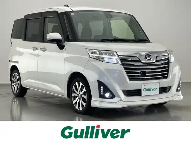 ダイハツ トール カスタムG ターボ SAⅡ 愛知県 2017(平29)年 6.3万km パールホワイトⅢ 純正８型ナビ　両側パワスラ　バックカメラ　禁煙車　Ｂｌｕｅｔｏｏｔｈ　フルセグＴＶ　衝突軽減　ＤＶＤ再生　アイドリングストップ　ＬＥＤオートライト　ＥＴＣ　ターボ搭載車　プッシュスタート　スマートキー