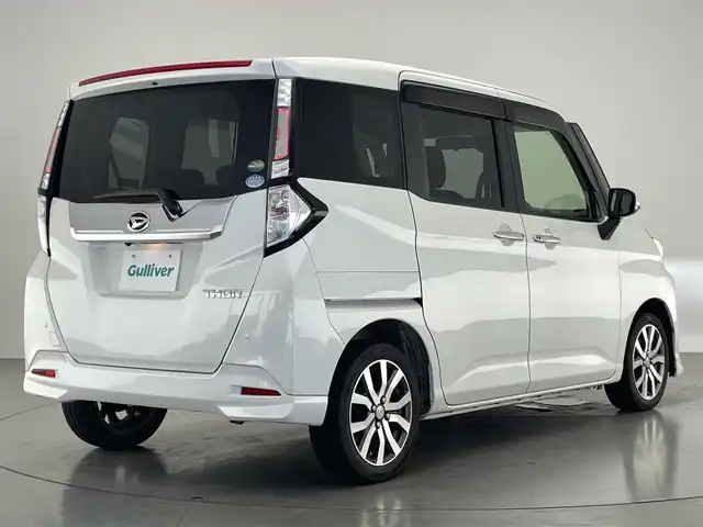ダイハツ トール カスタムG ターボ SAⅡ 愛知県 2017(平29)年 6.3万km パールホワイトⅢ 純正８型ナビ　両側パワスラ　バックカメラ　禁煙車　Ｂｌｕｅｔｏｏｔｈ　フルセグＴＶ　衝突軽減　ＤＶＤ再生　アイドリングストップ　ＬＥＤオートライト　ＥＴＣ　ターボ搭載車　プッシュスタート　スマートキー