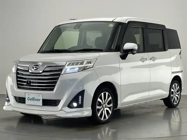 ダイハツ トール カスタムG ターボ SAⅡ 愛知県 2017(平29)年 6.3万km パールホワイトⅢ 純正８型ナビ　両側パワスラ　バックカメラ　禁煙車　Ｂｌｕｅｔｏｏｔｈ　フルセグＴＶ　衝突軽減　ＤＶＤ再生　アイドリングストップ　ＬＥＤオートライト　ＥＴＣ　ターボ搭載車　プッシュスタート　スマートキー