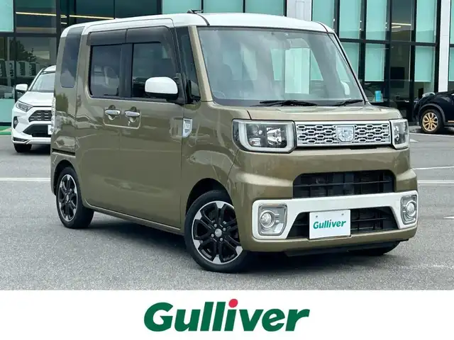 ダイハツ ウェイク G 奈良県 2014(平26)年 6.5万km パールホワイトⅢ /オフビートカーキM ７インチ社外ナビ　/フルセグテレビ　/ｂｌｕｅｔｏｏｔｈ　/バックカメラ　/社外前方ドライブレコーダ　/社外ＥＴＣ　/両側パワースライドドア　/アイドリングストップ　/ステアリングスイッチ　/フォグランプ　/スペアキー
