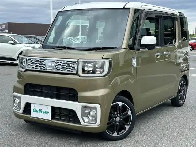 ダイハツ ウェイク G 奈良県 2014(平26)年 6.5万km パールホワイトⅢ /オフビートカーキM ７インチ社外ナビ　/フルセグテレビ　/ｂｌｕｅｔｏｏｔｈ　/バックカメラ　/社外前方ドライブレコーダ　/社外ＥＴＣ　/両側パワースライドドア　/アイドリングストップ　/ステアリングスイッチ　/フォグランプ　/スペアキー
