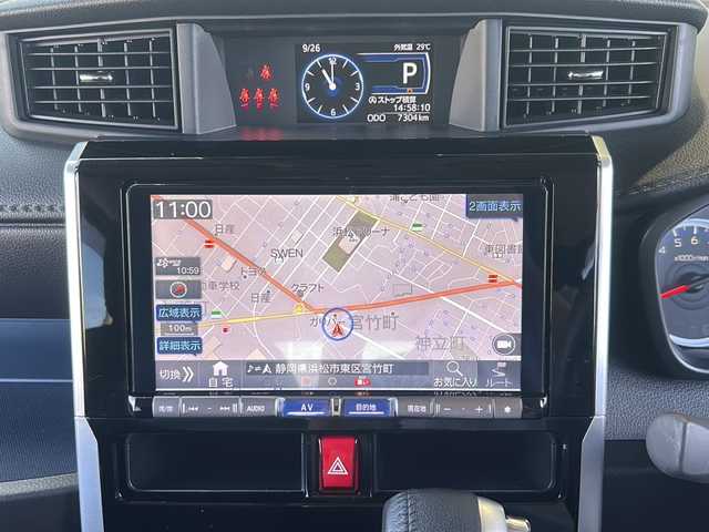 ダイハツ トール カスタムG ターボ 静岡県 2023(令5)年 0.8万km レーザーブルークリスタルシャイン アルパインナビ/・フルセグTV/・CD/DVD/・SD/・FM/AM/・USB/・Bluetooth/・HDMI/主要装備/・ドライブレコーダー/・ＥＴＣ/・両側パワースライドドア/・ＬＥＤライト/・全方位カメラ/・クリアランスソナー/・アイドリングストップ/・横滑り防止装置/・車線逸脱警報/・プリクラッシュセーフティ/・レーダークルコン/・15インチ純正アルミ