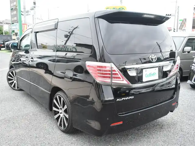 トヨタ アルファード 350S Cパッケージ 神奈川県 2011(平23)年 7.3万km ブラック 社外メモリナビ/バックカメラ/社外フリップダウンモニター/クルーズコントロール/プッシュスタート/両側パワースライドドア/パワーバックドア/ETC/HID/社外２０インチAW/取説/ナビ説/記録(R.3.4.6.7)