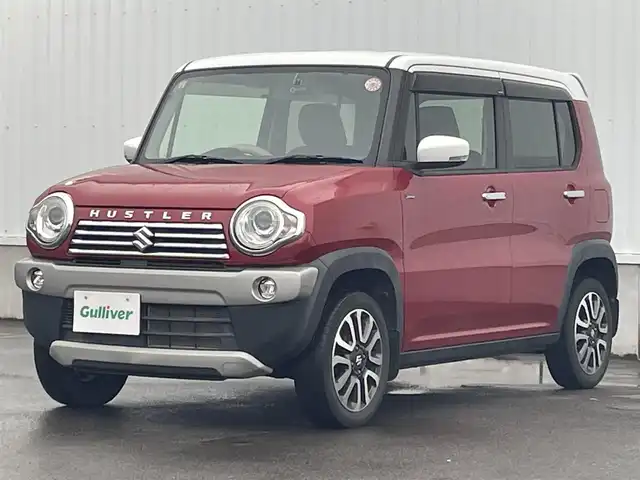 スズキ ハスラー Jスタイル Ⅱ 愛媛県 2016(平28)年 5.7万km フェニックスレッドパール/ホワイト2トーンルーフ 社外ナビ（Bluetooth/iPod/メモリ/CD/DVD/フルセグTV）/前方ドライブレコーダー/バックカメラ/シートヒーター/フォグランプ/ハーフレザー/ドアバイザー/純正フロアマット/ABS/横滑り防止装置/レーンキープアシスト/被害衝突軽減システム/電動格納ミラー