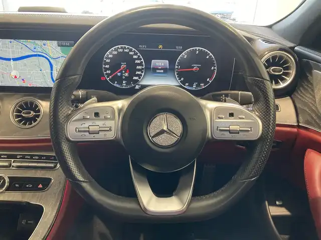 メルセデス・ベンツ ＣＬＳ２２０ｄ スポーツ エクスクルーシブPKG 熊本県 2019(令1)年 3.5万km ダイヤモンドホワイト ・スマートキー/・プッシュスタート/・サンルーフ/・インテリジェントライトシステム/・道路標識アシスト/・アクティブブレーキアシスト/・レーンチェンジアシスト/・アテンションアシスト/・ブラインドスポットモニター/・アクティブステアリングアシスト/・クルーズコントロール(追従式)/・赤/黒革シート/・前席パワーシート/・全席シートヒーター/・前席エアシート/・純正メモリナビ/　【Bluetooth・USB・AppleCarPlay・AndroidAuto】/・Burmesterサウンドシステム/・フルセグTV/・全方位カメラ/・ETC2.0/・ヘッドアップディスプレイ/・パワートランク/・LEDヘッドランプ/・純正マット