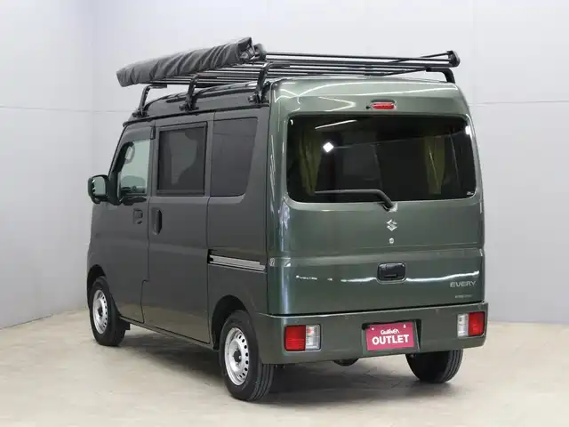スズキ エブリイ PC リミテッド 三重県 2021(令3)年 2.6万km クールカーキPM ぷちキャンVilla/大型キャビネット/天井ライト/ルーフキャリア/サイドオーニング/ベッドキット/ルーム遮光カーテン/レーダーブレーキサポートセット/・レーダーブレーキサポート/・ブレーキアシスト付ABS/・誤発進抑制機能/・ESP/・エマージェンシーストップシグナル/ファブリックシート/ヘッドレスト一体シート(前席)/KENWOODメモリーナビ(TZ-NAV11K)/・CD/DVD/・Bluetooth/バックカメラ/ETC/LEDヘッドライト/・オートライト/ハイビームアシストコントロール/キーレスエントリー/新車時保証書/取扱説明書