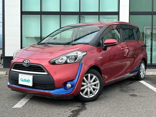 トヨタ シエンタ ハイブリッド X 和歌山県 2016(平28)年 9.1万km レッドマイカM Carrozzeria7インチナビ（AVIC-RW900）/フルセグTV/（AM/FM/CD/DVD/Bluetooth）/バックカメラ/衝突軽減ブレーキ/レーンディパーチャーアラート/先行車発進お知らせ機能/両側パワースライドドア/オートライト/フォグランプ/ETC/ドライブレコーダー/ステアリングスイッチ/シートバックモニター（ALPINE）/プッシュスタート/スマートキー/電動格納ミラー/スペアキー