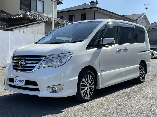 日産 セレナ ハイウェイスター Sハイブリッド 滋賀県 2014(平26)年 9.3万km ブリリアントホワイトパール (株)IDOMが運営する【じしゃロン草津店】の自社ローン専用車両になりますこちらは現金またはオートローンご利用時の価格です。自社ローンご希望の方は別途その旨お申付け下さい