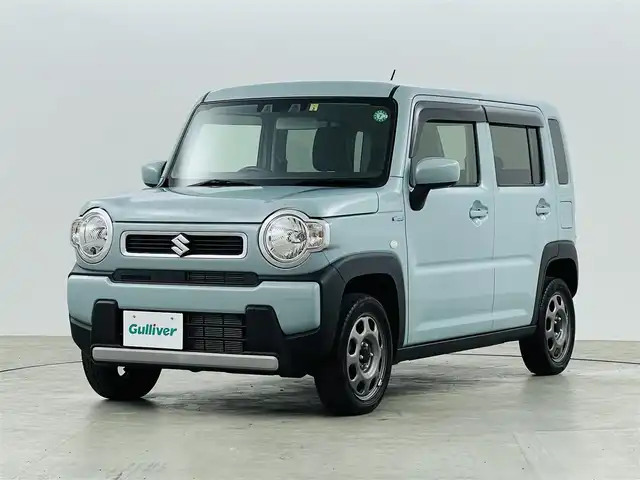 スズキ ハスラー HYBRID G 福島県 2022(令4)年 1.3万km オフブルーM CDチューナー/【AM/FM/Bluetooth/AUX】/デュアルセンサーブレーキサポートブレーキ/車線逸脱警報装置/コーナーセンサー/運転席＋助手席シートヒーター/純正フロアマット/ドアバイザー/ハロゲンヘッドライト/・オートライト/ABS/横滑り防止装置/アイドリングストップ/盗難防止装置/電動格納ミラー/プッシュスタート/・スマートキー